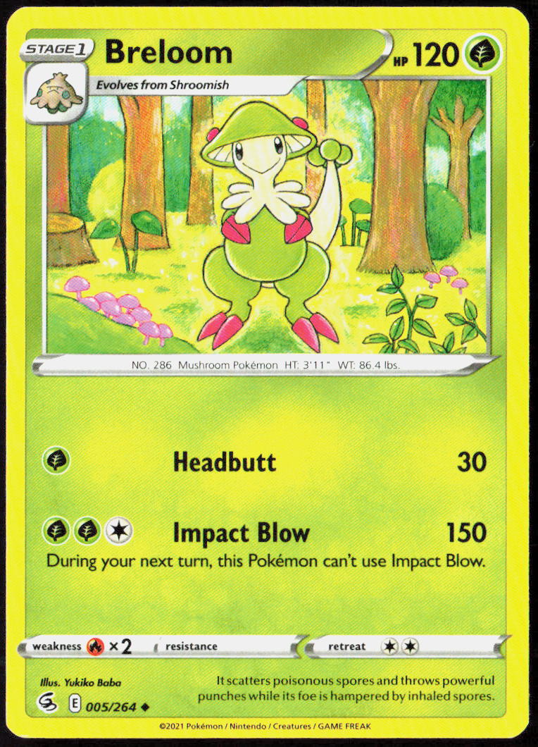 Breloom 005/264 SWSH08: Fusion Strike Pokemon TCG LP