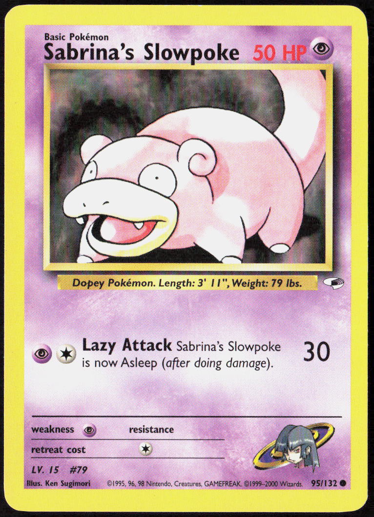 Sabrina's Slowpoke Unlimited 095/132 Gym Heroes Pokemon TCG LP