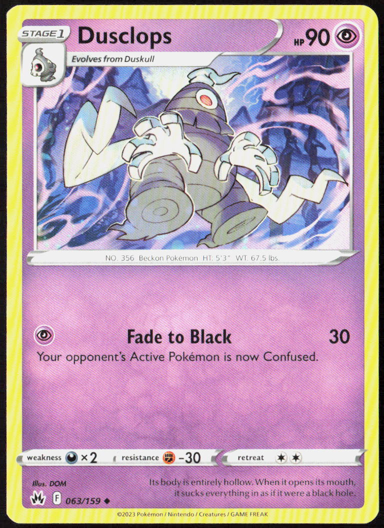 Dusclops 063/159 SWSH: Crown Zenith Pokemon TCG LP