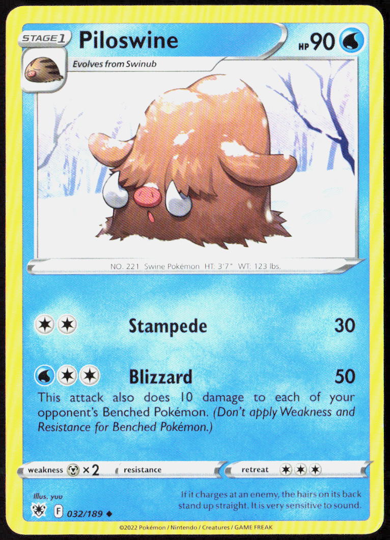 Piloswine 032/189 SWSH10: Astral Radiance Pokemon TCG LP