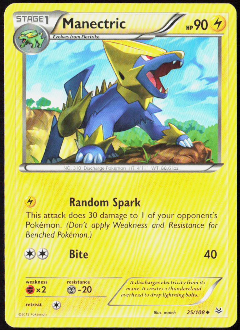 Manectric 25/108 XY - Roaring Skies Pokemon TCG LP