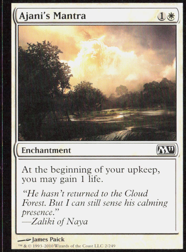 Ajani's Mantra 2 Magic 2011 (M11) Magic: The Gathering LP