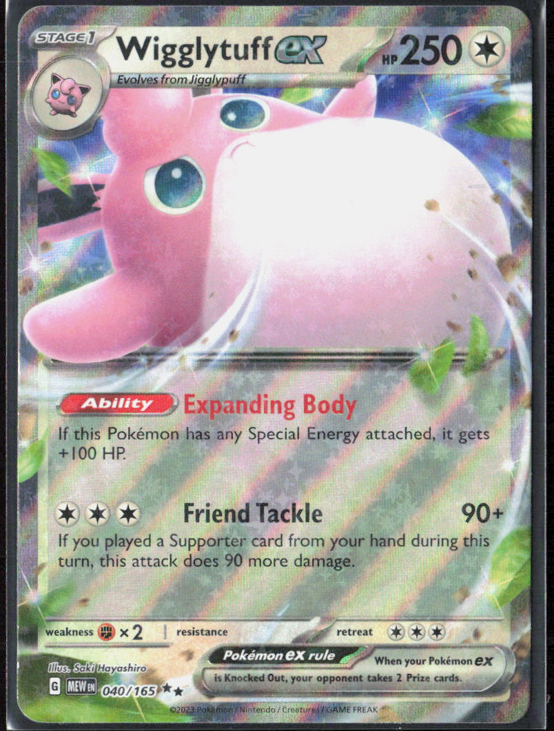 Wigglytuff ex Holo 040/165 SV: Scarlet & Violet 151 Pokemon TCG NM