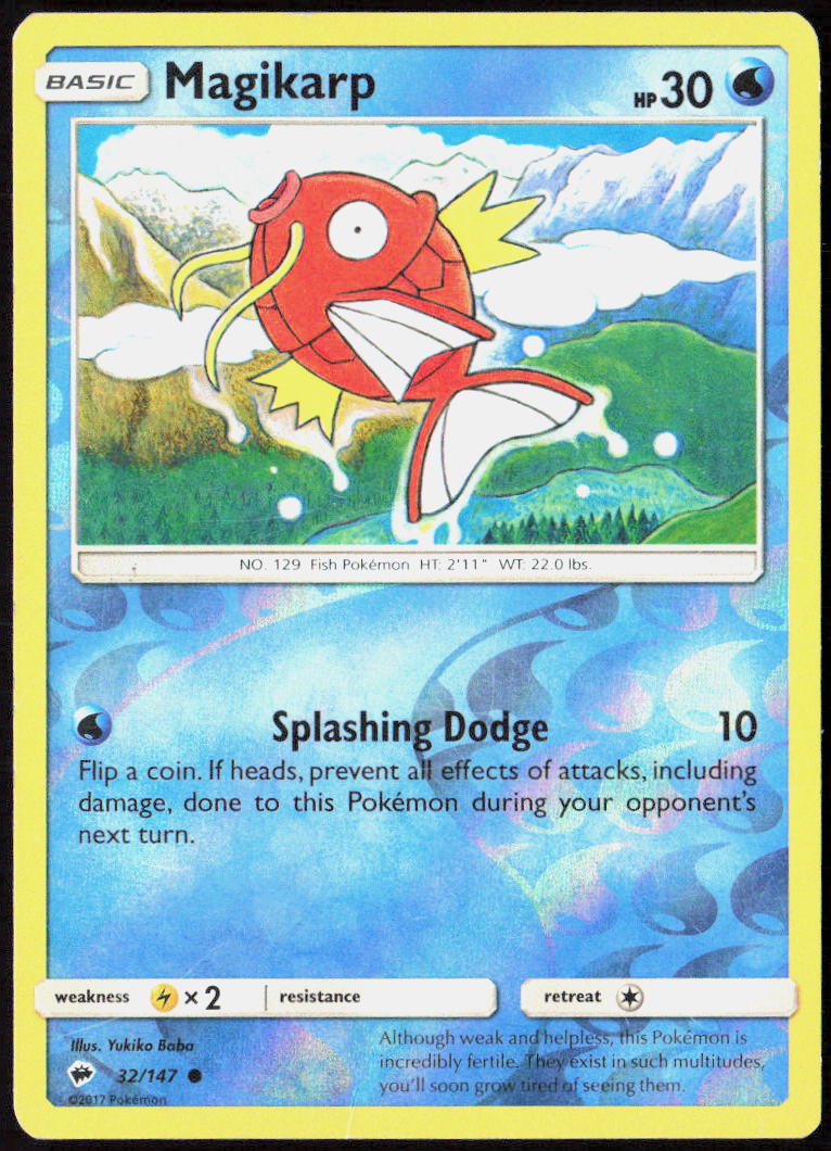 Magikarp Reverse Holo 32/147 SM - Burning Shadows MP