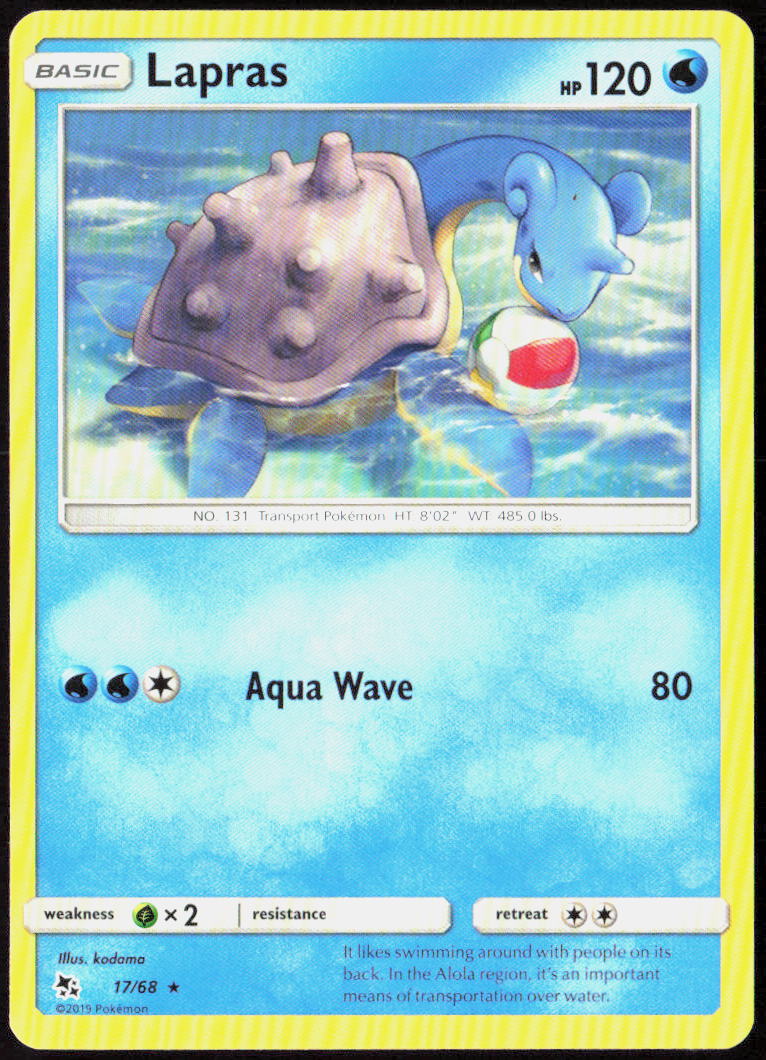 Lapras 17/68 Hidden Fates Pokemon TCG LP