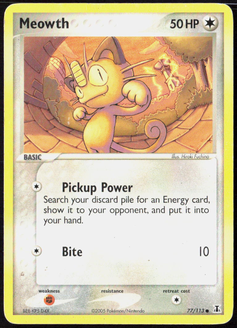 Meowth 77/113 EX Delta Species MP