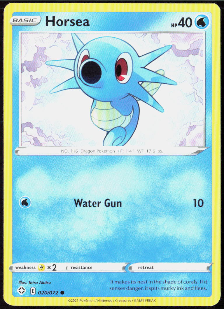 Horsea 020/072 Shining Fates Pokemon TCG LP