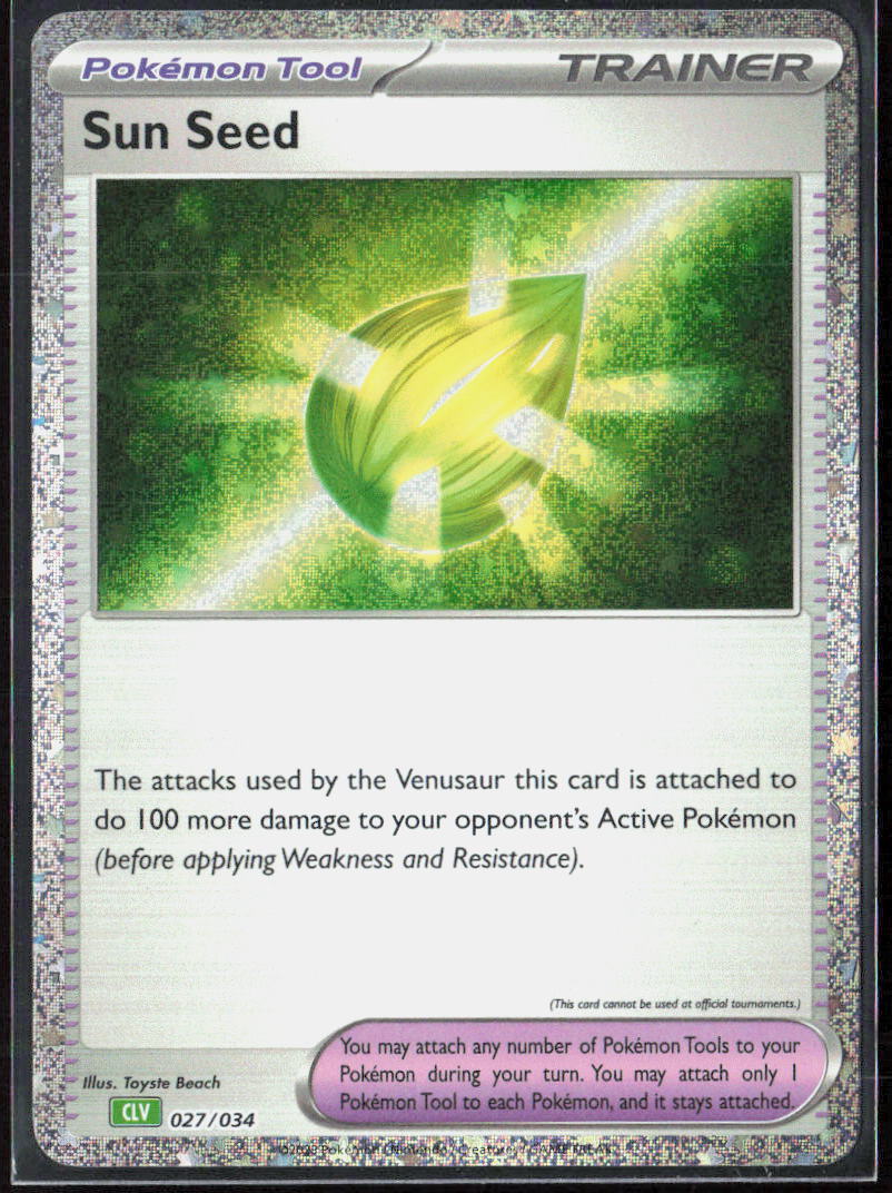 Sun Seed Holo 027/034 Trading Card Game Classic Pokemon TCG NM