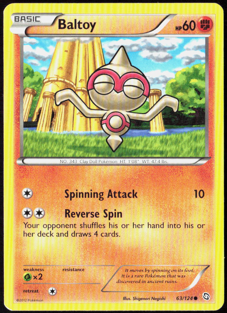 Baltoy 63/124 Dragons Exalted Pokemon TCG LP