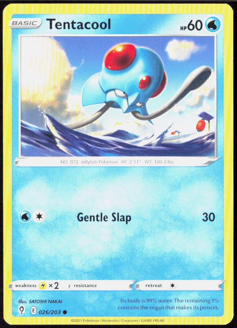 Tentacool 026/203 SWSH07: Evolving Skies Pokemon TCG LP