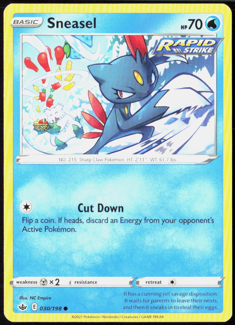 Sneasel 030/198 SWSH06: Chilling Reign Pokemon TCG LP