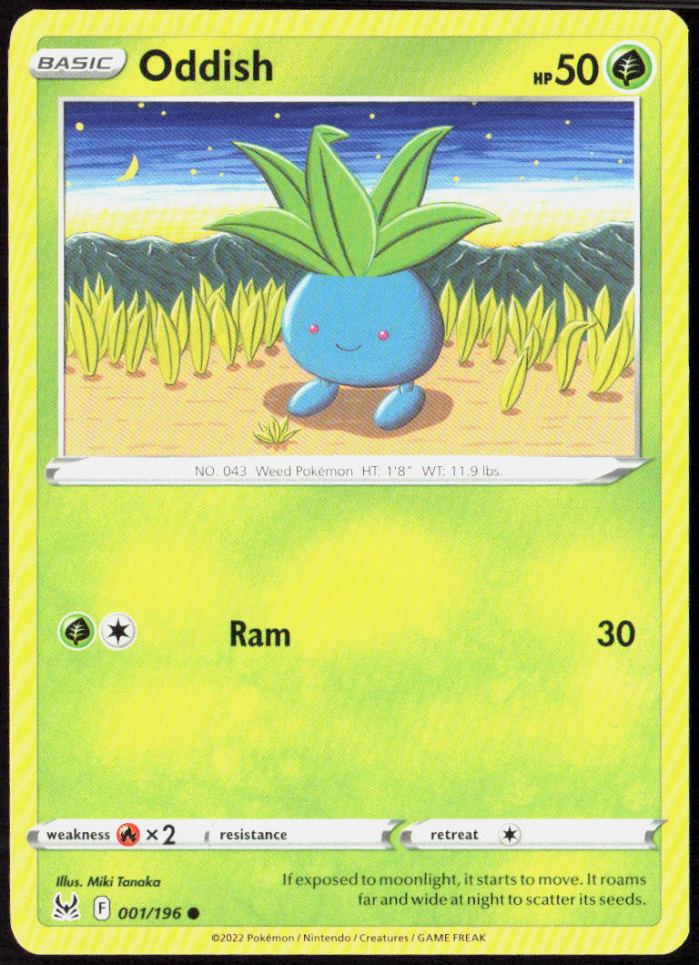 Oddish 001/196 SWSH11: Lost Origin Pokemon TCG LP