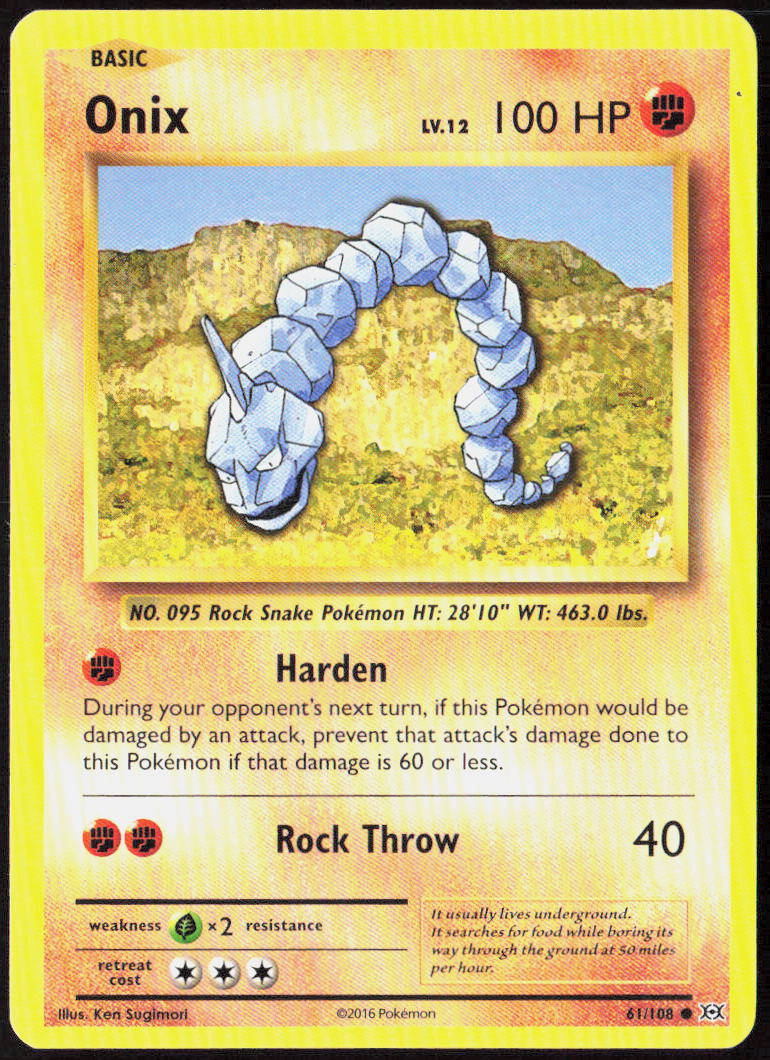 Onix 61/108 XY - Evolutions Pokemon TCG LP