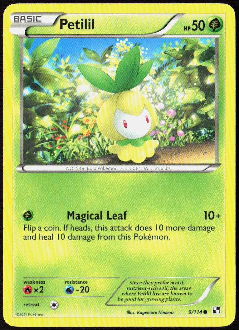 Petilil 9/114 Black and White Pokemon TCG LP