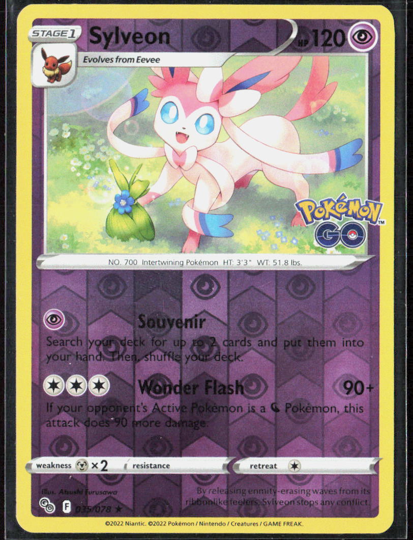 Sylveon Reverse Holo 035/078 Pokemon GO Pokemon TCG LP