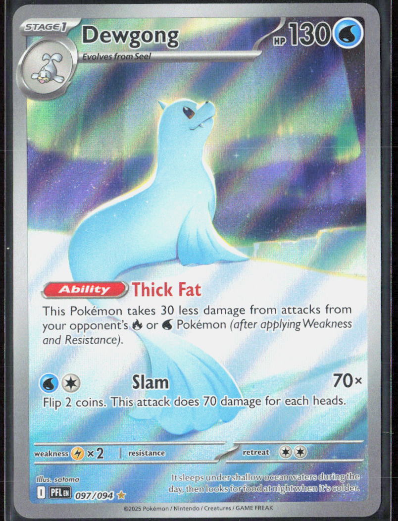 Dewgong Holo 097/094 ME02: Phantasmal Flames Pokemon TCG NM