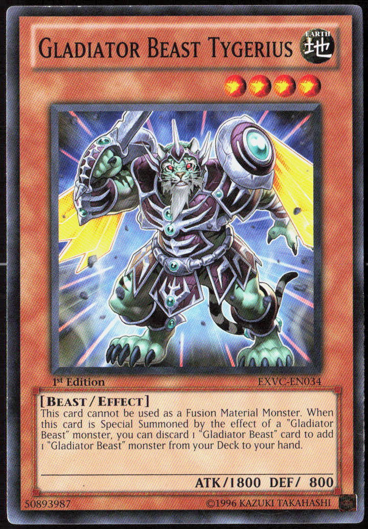 Gladiator Beast Tygerius 1st Edition EXVC-EN034 Extreme Victory Yu-Gi-Oh! TCG LP