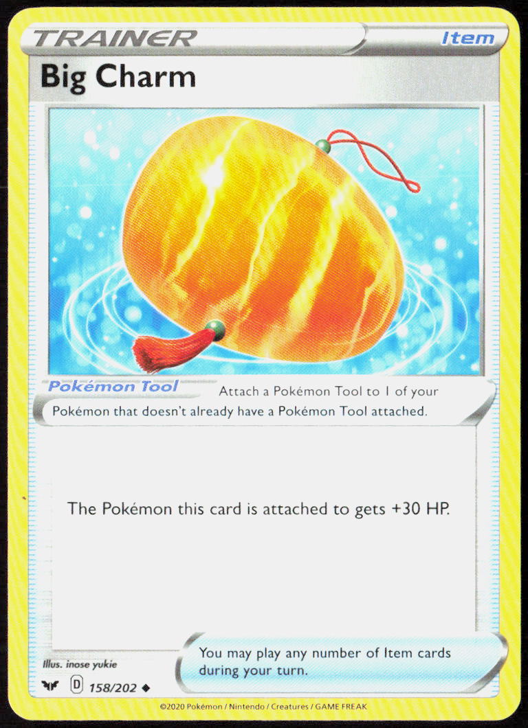 Big Charm 158/202 SWSH01: Sword & Shield Base Set Pokemon TCG LP