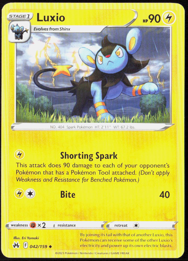 Luxio (42) 042/159 SWSH: Crown Zenith Pokemon TCG LP