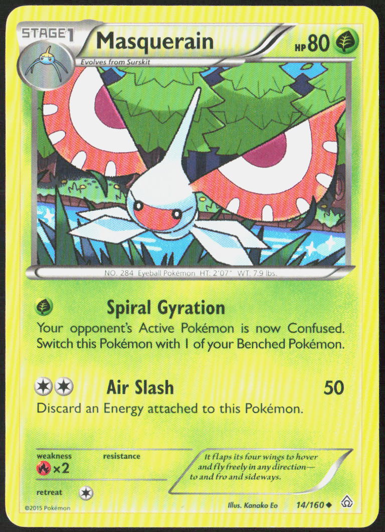 Masquerain 14/160 XY - Primal Clash Pokemon TCG LP