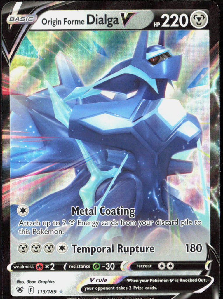 Origin Forme Dialga V Holo 113/189 SWSH10: Astral Radiance Pokemon TCG LP