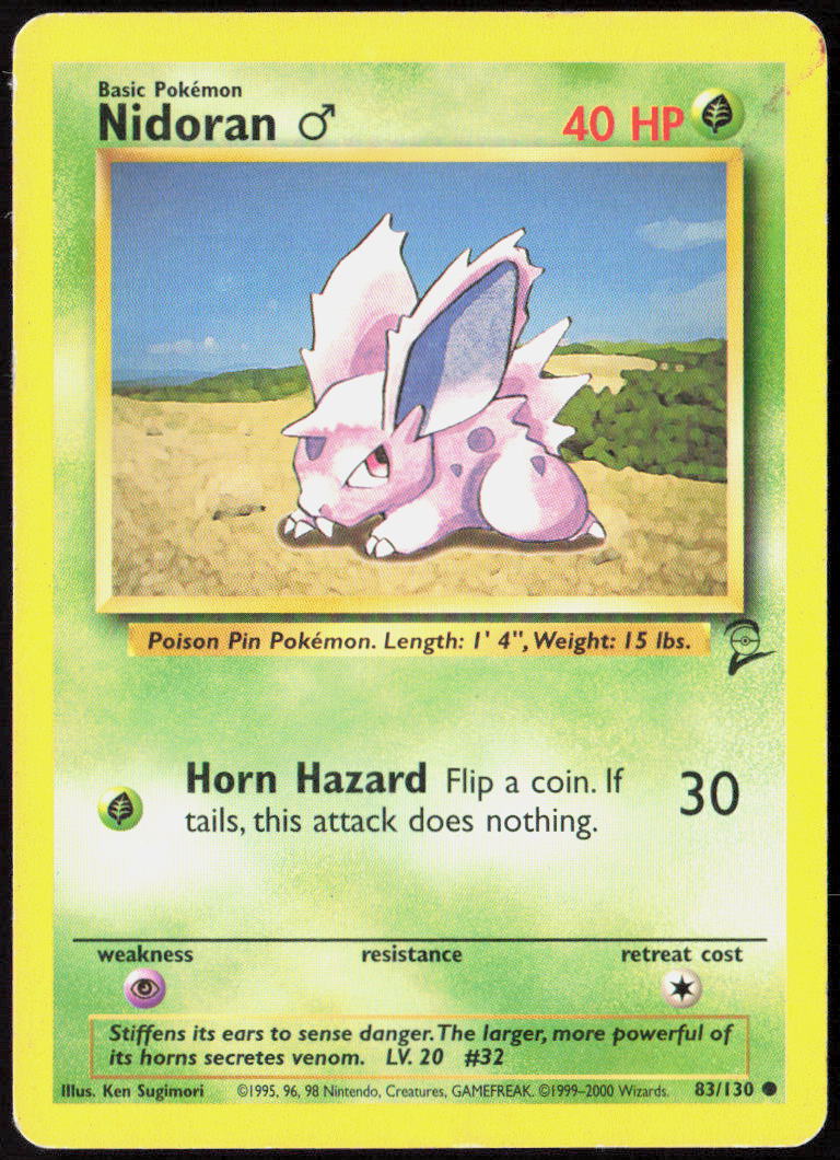 Nidoran M 083/130 Base Set 2 Pokemon TCG MP