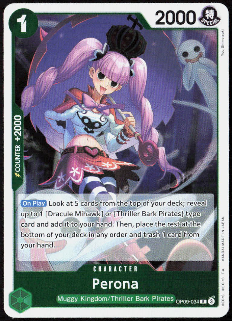 Perona Foil OP09-034 Emperors in the New World One Piece CCG NM