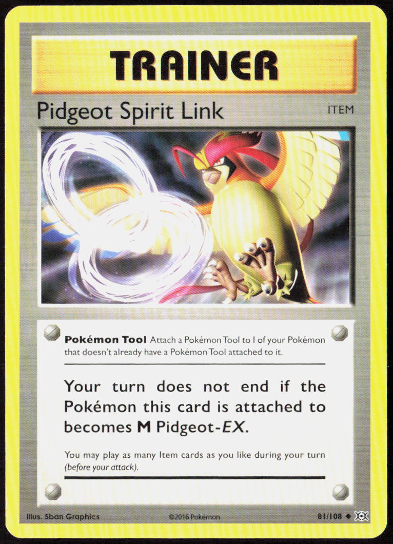Pidgeot Spirit Link 81/108 XY - Evolutions Pokemon TCG LP