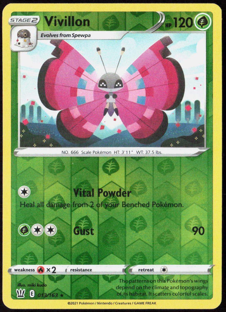 Vivillon 013/163 SWSH05: Battle Styles Pokemon TCG LP