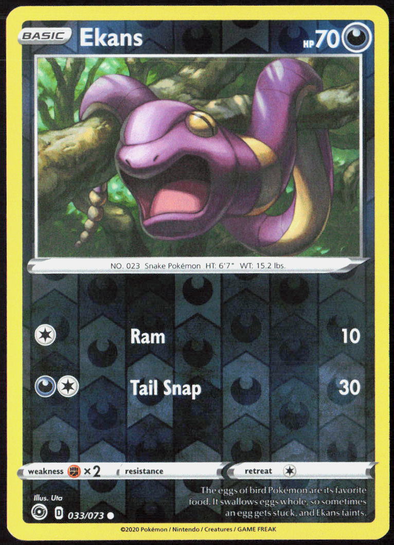 Ekans Reverse Holo 33/73 Champion's Path Pokemon TCG LP