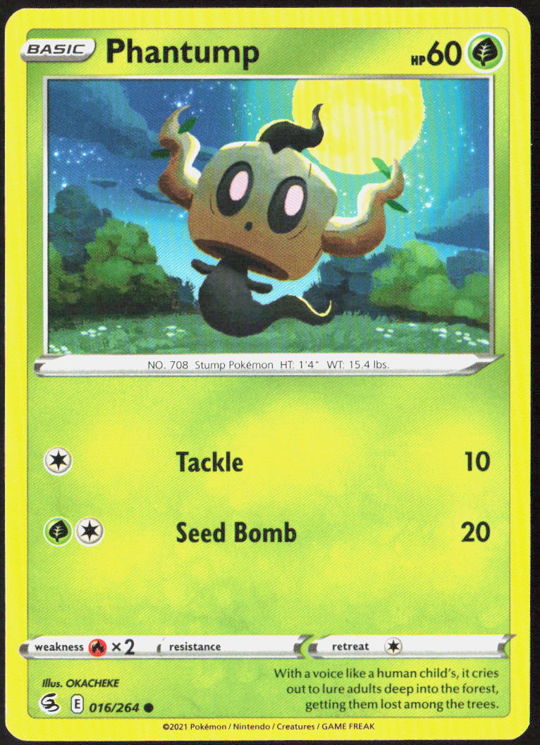 Phantump 016/264 SWSH08: Fusion Strike Pokemon TCG LP
