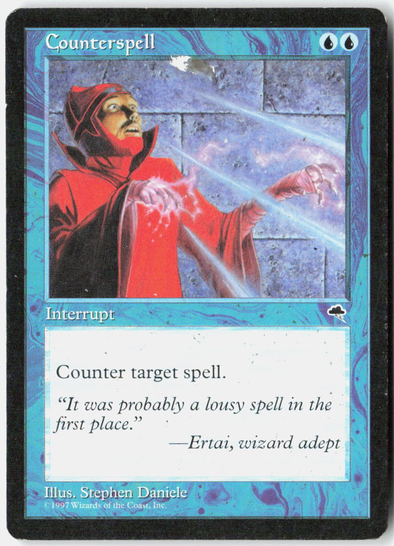 Counterspell 57 Tempest Magic: The Gathering LP