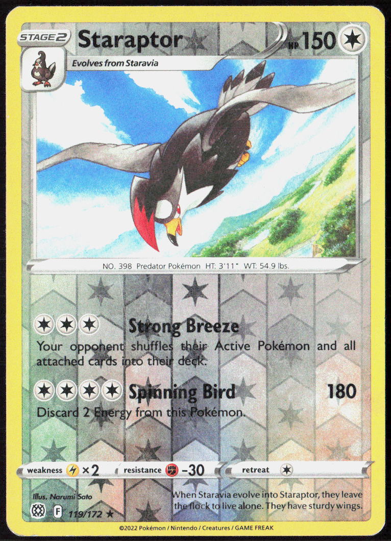 Staraptor Reverse Holo 119/172 SWSH09: Brilliant Stars DMG