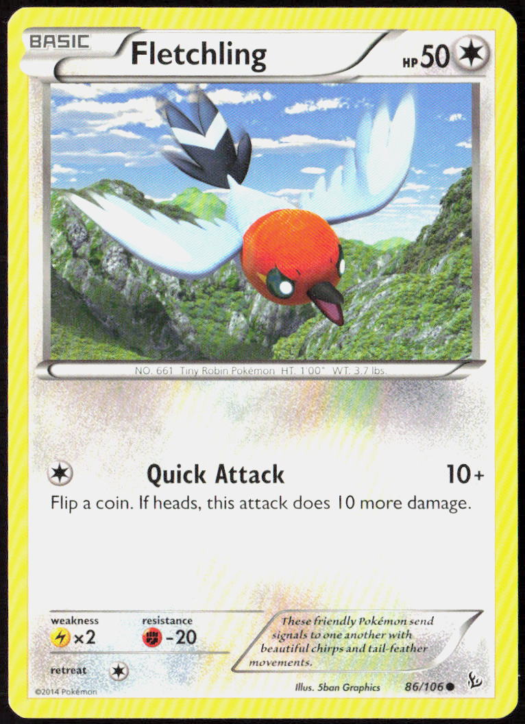 Fletchling 86/106 XY - Flashfire Pokemon TCG LP