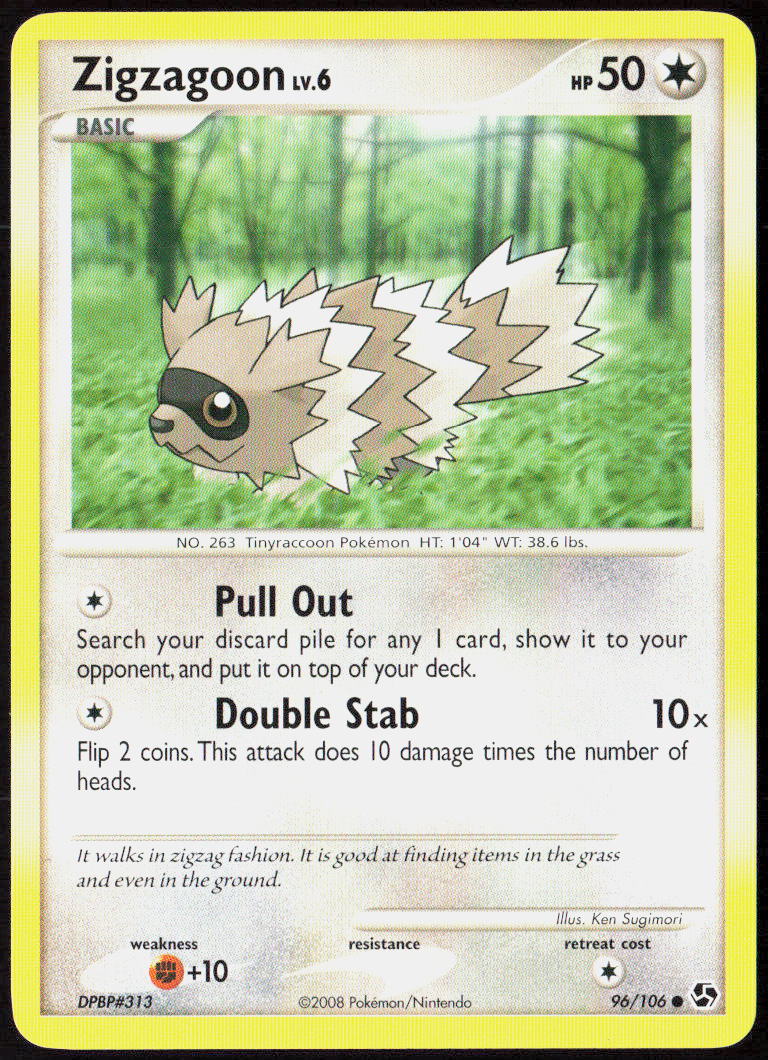 Zigzagoon 96/106 Great Encounters Pokemon TCG LP