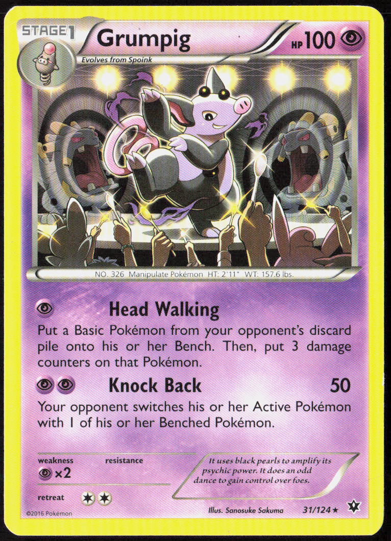Grumpig 31/124 XY - Fates Collide Pokemon TCG LP