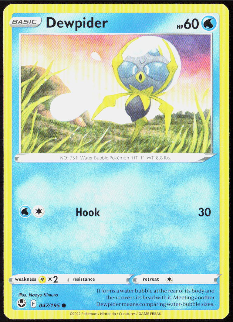 Dewpider 047/195 SWSH12: Silver Tempest Pokemon TCG LP