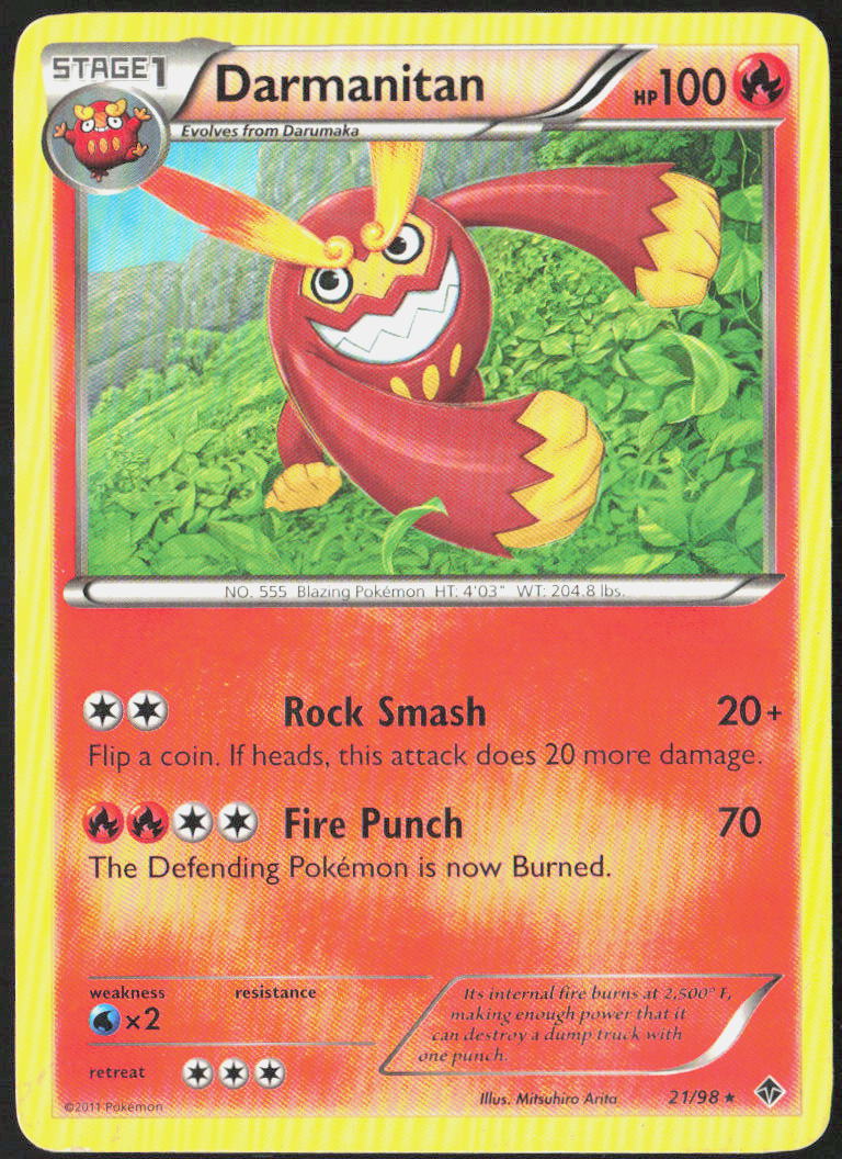Darmanitan 21/98 Emerging Powers Pokemon TCG LP