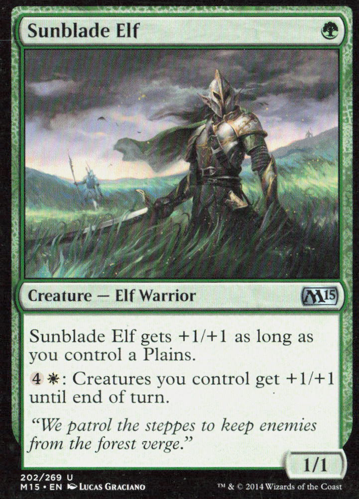 Sunblade Elf 202 Magic 2015 (M15) Magic: The Gathering LP