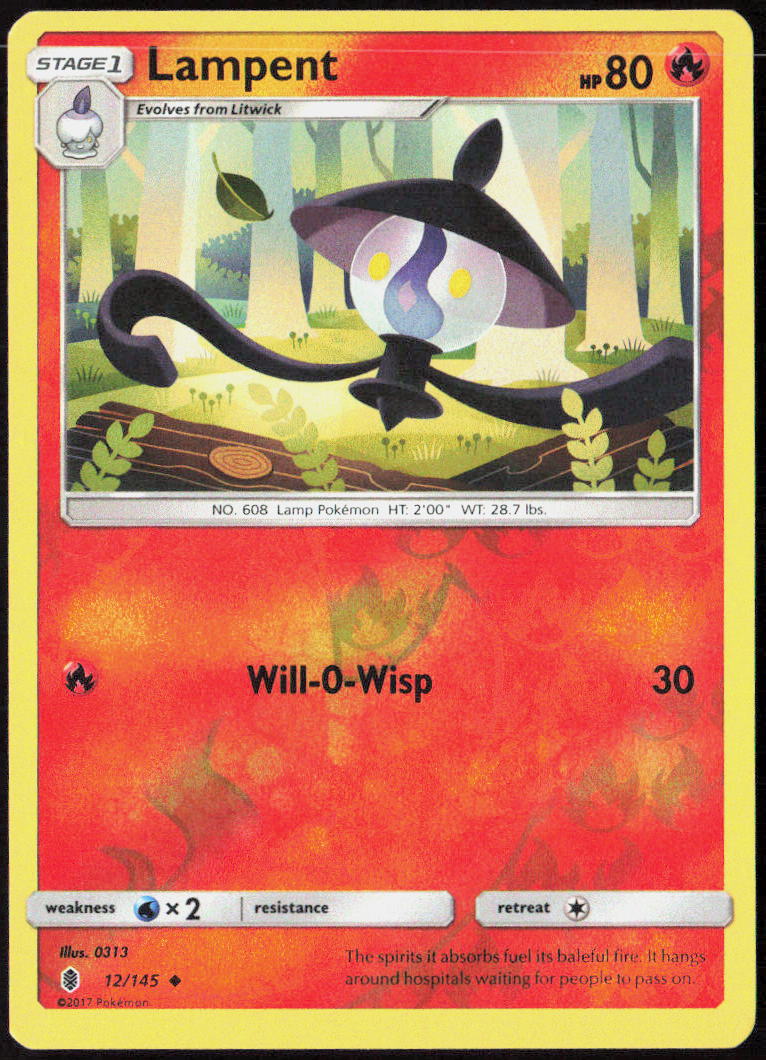 Lampent Reverse Holo 12/145 SM - Guardians Rising LP