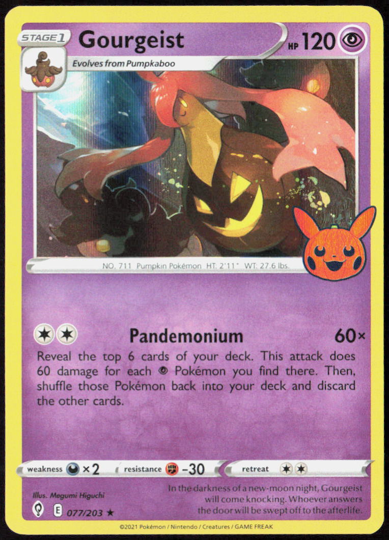 Gourgeist Holo 077/203 Trick or Trade BOOster Pokemon TCG NM