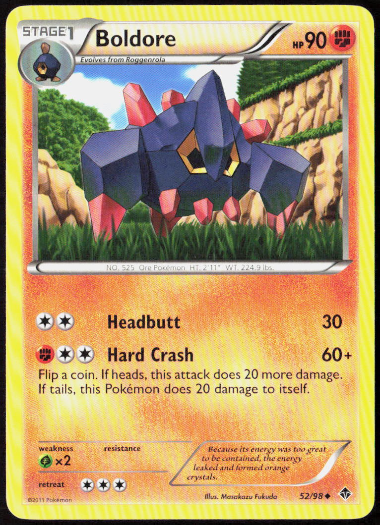 Boldore (52) 52/98 Emerging Powers Pokemon TCG LP