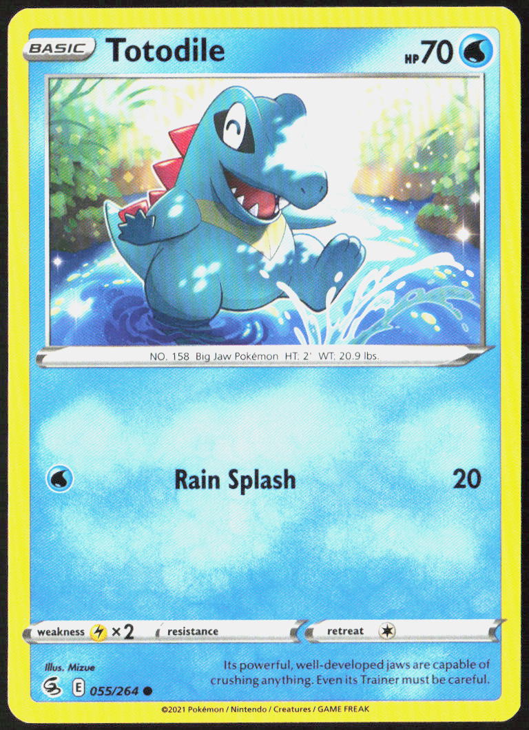 Totodile 055/264 SWSH08: Fusion Strike Pokemon TCG LP