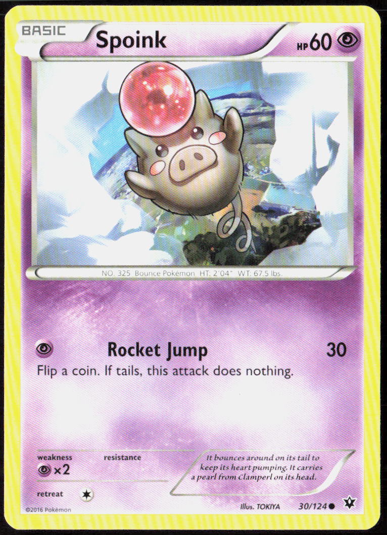 Spoink 30/124 XY - Fates Collide Pokemon TCG LP