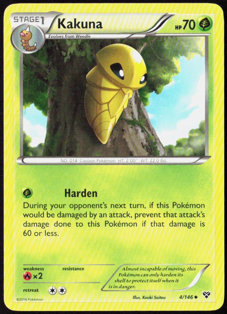 Kakuna 4/146 XY Base Set Pokemon TCG LP