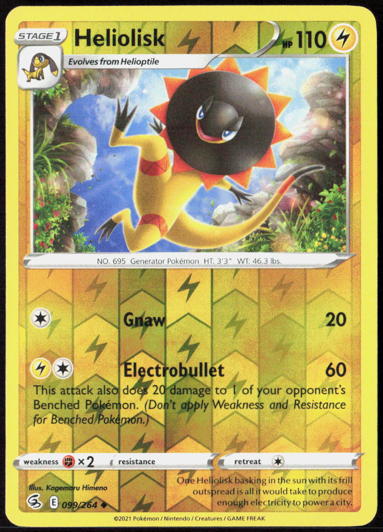 Heliolisk Reverse Holo 099/264 SWSH08: Fusion Strike NM