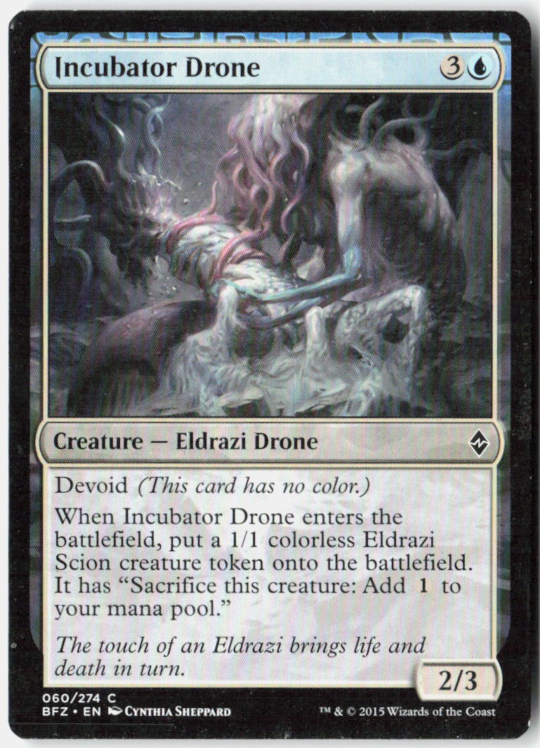 Incubator Drone 60 Battle for Zendikar Magic: The Gathering LP