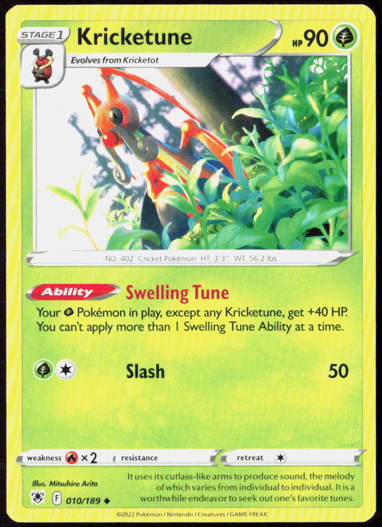 Kricketune 010/189 SWSH10: Astral Radiance Pokemon TCG LP