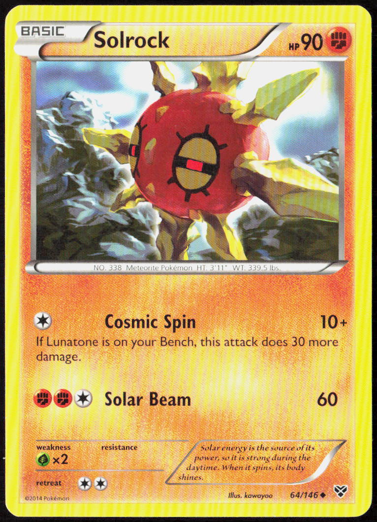 Solrock 64/146 XY Base Set Pokemon TCG LP