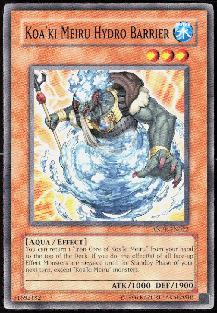 Koa'ki Meiru Hydro Barrier Unlimited ANPR-EN022 Ancient Prophecy Yu-Gi-Oh! TCG LP